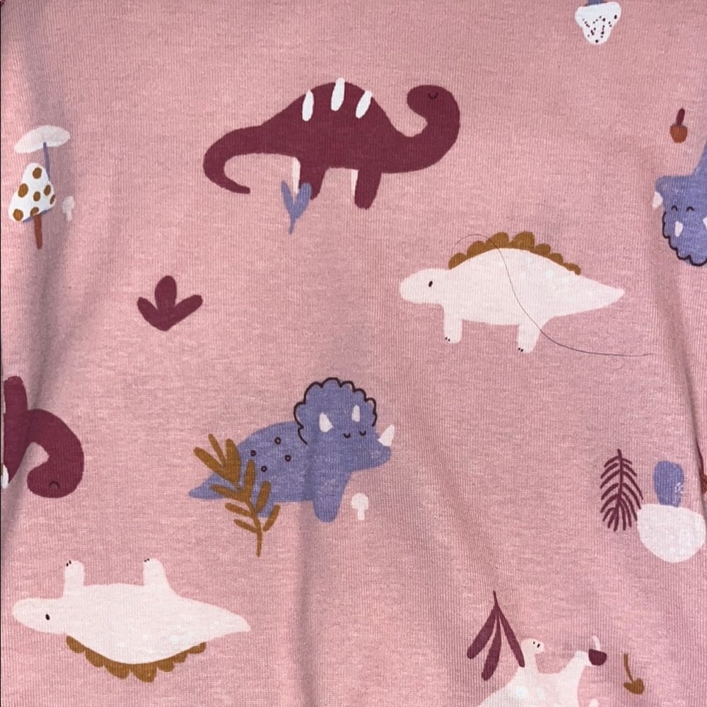 Carter's Gray and Pink Dinosaur Pajama Set - Picture 3 of 3